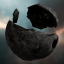 Broken Metallic Crystal Asteroid
