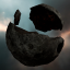 Broken Orange Crystal Asteroid