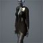 Women's 'Sanctity' Dress (brown/gold)