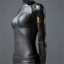 Women's 'Vise' Cybernetic Arm (black and orange ringed left)