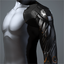 Men's 'Crusher' Cybernetic Arm (black and orange left)