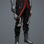 Men's 'Hephaestus' Pants (white/red)