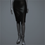 Women's 'Impress' Skirt (black leather)