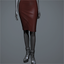 Women's 'Impress' Skirt (brown leather)