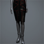 Women's 'Structure' Skirt (black/red)
