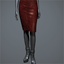 Women's 'Structure' Skirt (red leather)