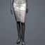 Women's 'Structure' Skirt (white stripes)
