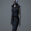 Women's 'Structure' Dress (matte blue)