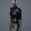 Women's 'Sterling' Dress Blouse (black leather)