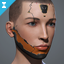 Women's 'Eico Flamjaw' Facial Augmentation