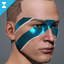Men's 'Domino Turquoise' Facial Augmentation