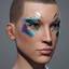 Women's 'Oculina Semiotique' Facial Augmentation